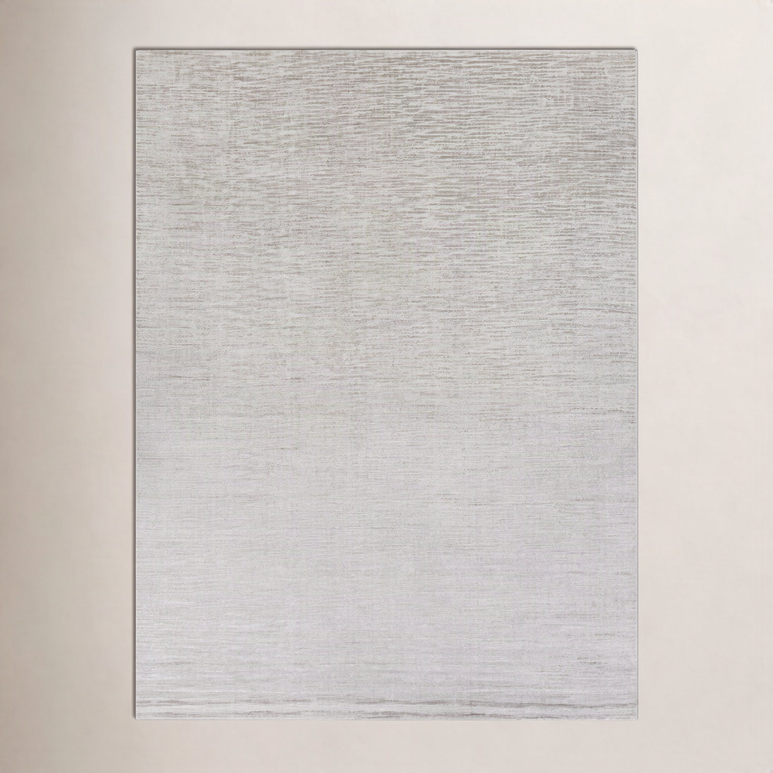Elba Gray White Hand-Loomed Rug, Rectangle 4' x 6'