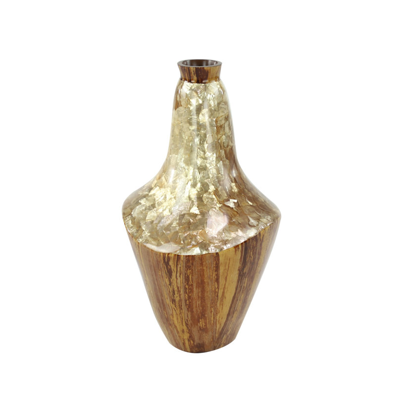 Vase de table Tena Capiz, H 15 po x l 11 po x P 8 po