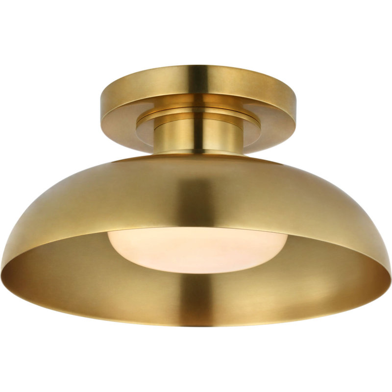 Cyrus 8" Flush Mount with White Glass