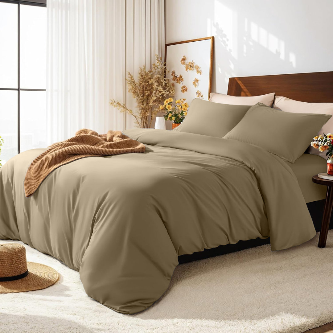 Premium Microfiber Dyed Duvet Complete Set – Soft, Breathable, Wrinkle-Resistant Bedding For All-Season Comfort