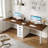 78.7 Inches Two Person Computer Desk With 5 Drawers-1088256566
