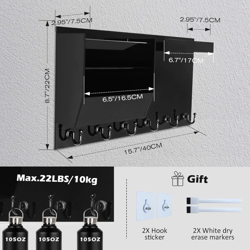 Cranon Acrylic Wall Organizer