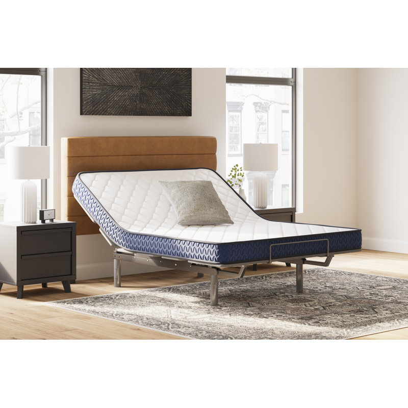 Full Size White Firm Foam Mattress with Quilted Cover