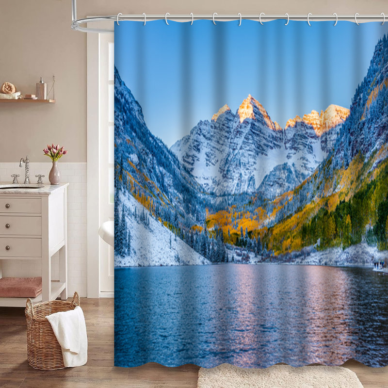 Rideau de douche Maroon Bells Aspen Colorado, L 72 po x l 72 po