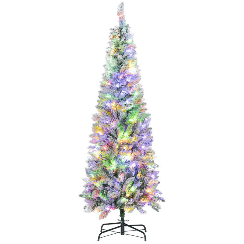 Arbre de Noël givré 6 pi avec lumières bicolores, 6'