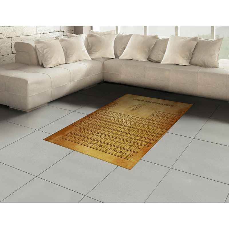 Science High Density Long Fiber Poly Threads Decorative Area Rug Carpet, Rectangle 4' x 5'8"