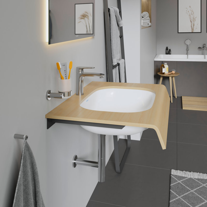 Elegant D-Code White Ceramic Oval Undermount Bathroom Sink