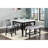 Counter Height Dining Bench For Home - Gray/Black Velvet, Wood Gray Black Velvet Upholstered Kitchen Construction