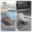 Ensemble de 2 chaises longues d'extérieur – Chaise longue inclinable en PEHD avec dossier à 5 positions, porte-gobelets et roulettes verrouillables-1774944041