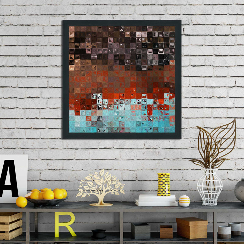 "Exode 33:14, marche paisible avec Dieu (carré)" par Mark Lawrence, reproduction sur acrylique, Cadre espresso