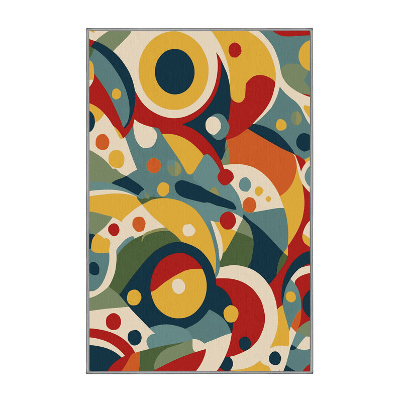 Vibrant Pulse Rug, Rectangle 4' x 6'