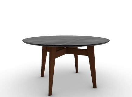 Tables fixes Abrey, Marbre noir statuaire