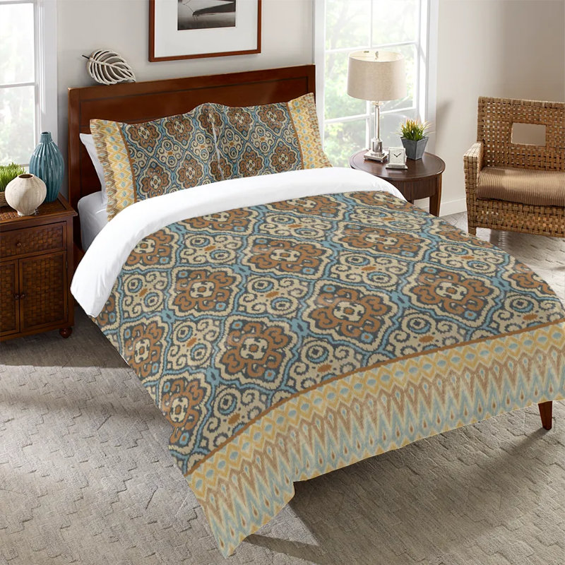 Persian Patchwork Antique Machine Woven Duvet Cover, Queen Duvet Cover