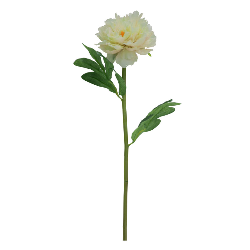 Tige de pivoine en tissu, Blanc