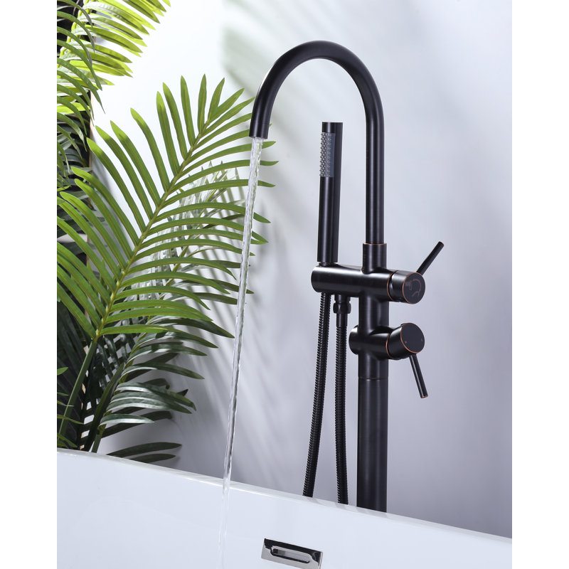 Floor Tub Spout with Diverter, Brass
