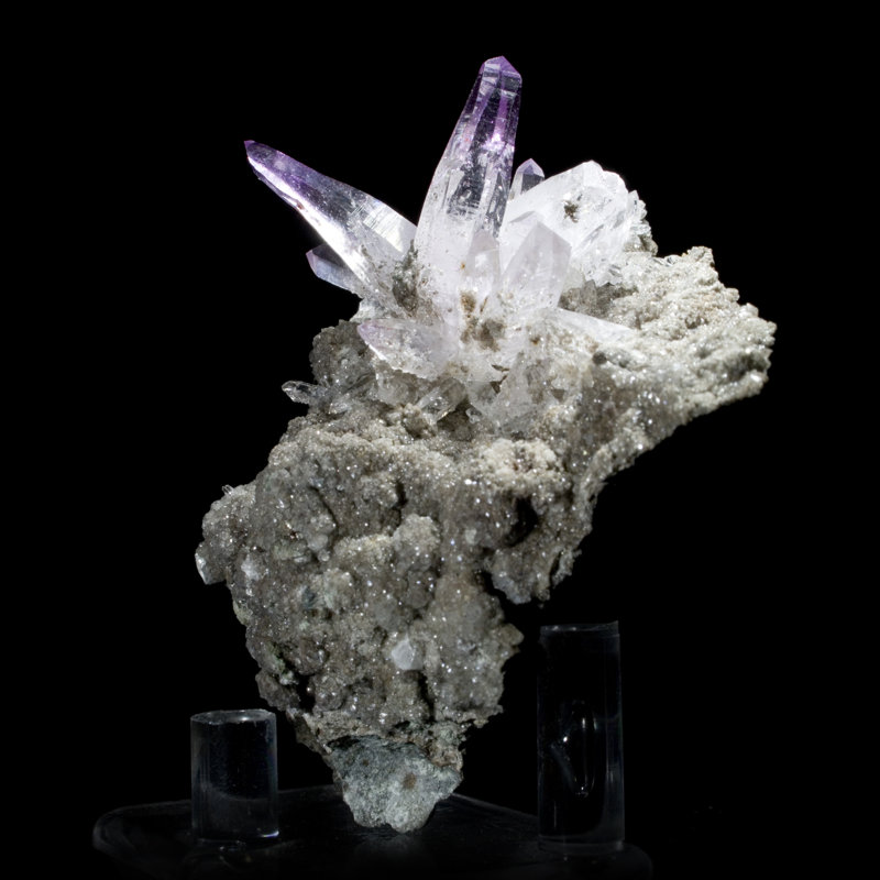 Améthyste en cascade sur Druzy Matrix