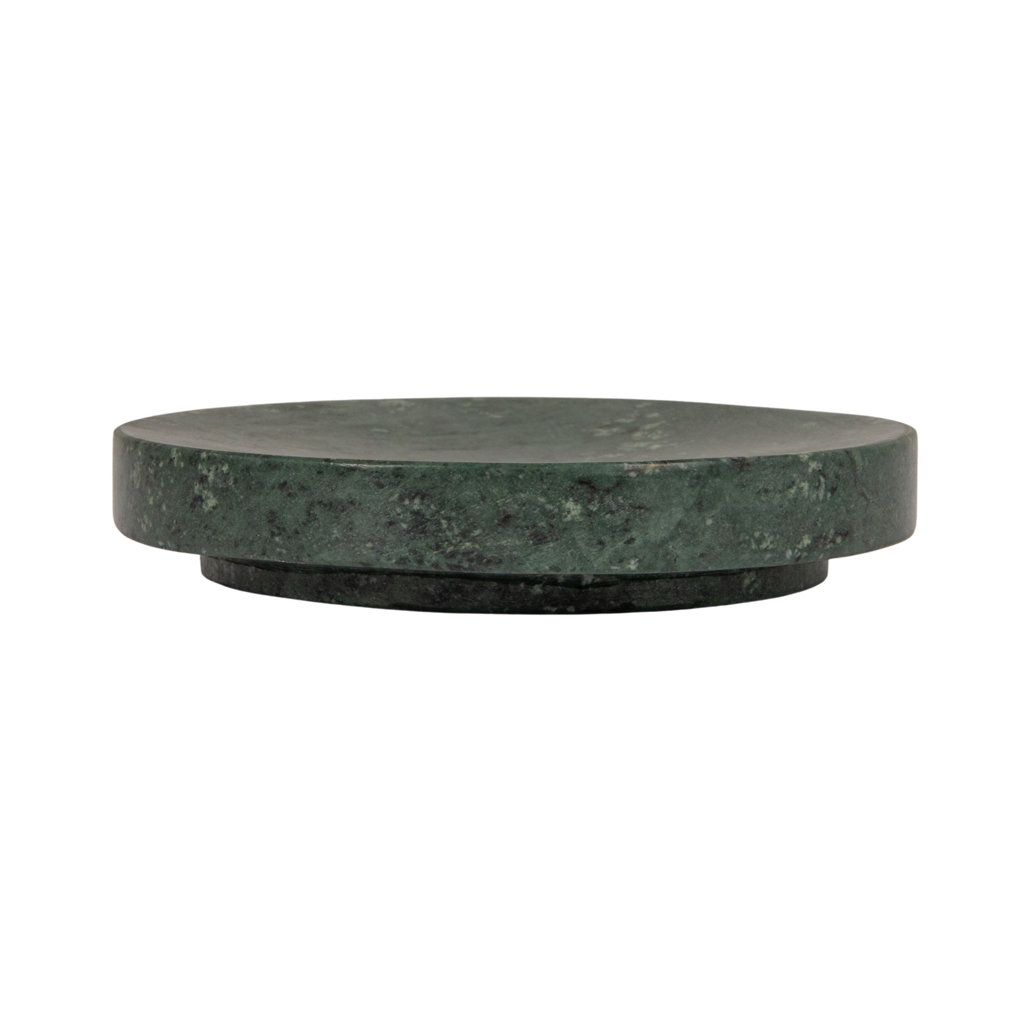 Marble Round Soapdish, Green