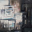 Toile abstraite brune contemporaine - Naught Home Decor Art