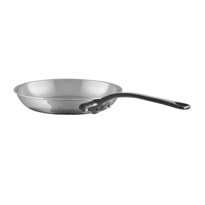 Mauviel M'COOK CI 5-Ply Stainless Steel Frying Pan With Cast Iron Handle, 11.8-In