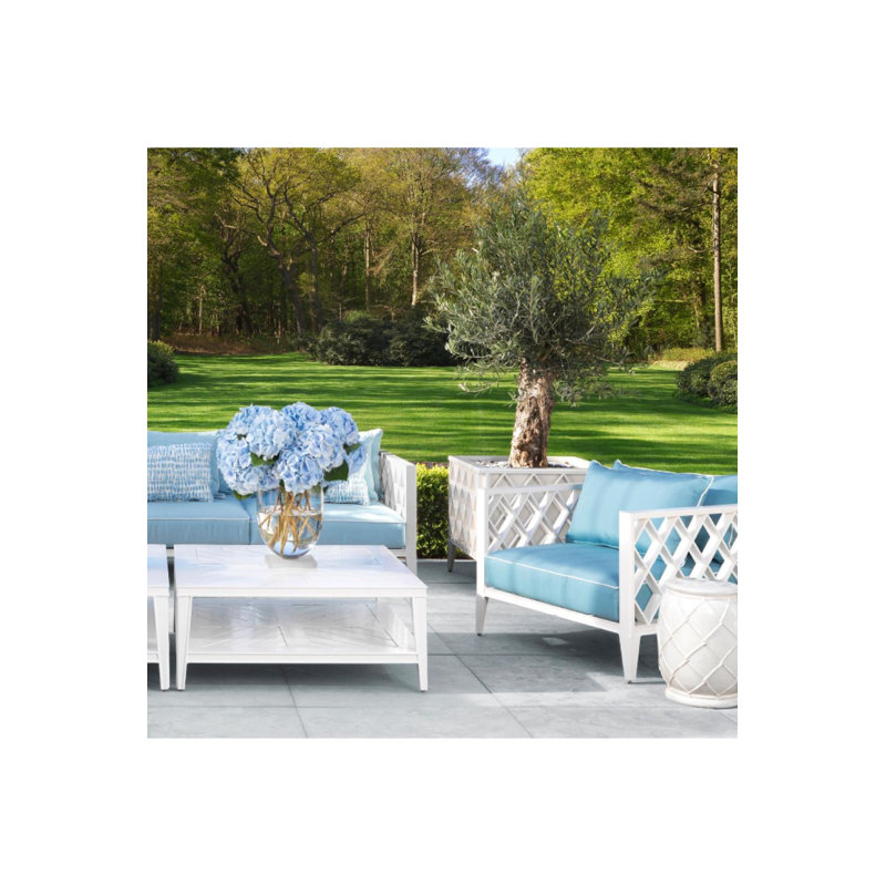 Ocean Club Metal Planter, White