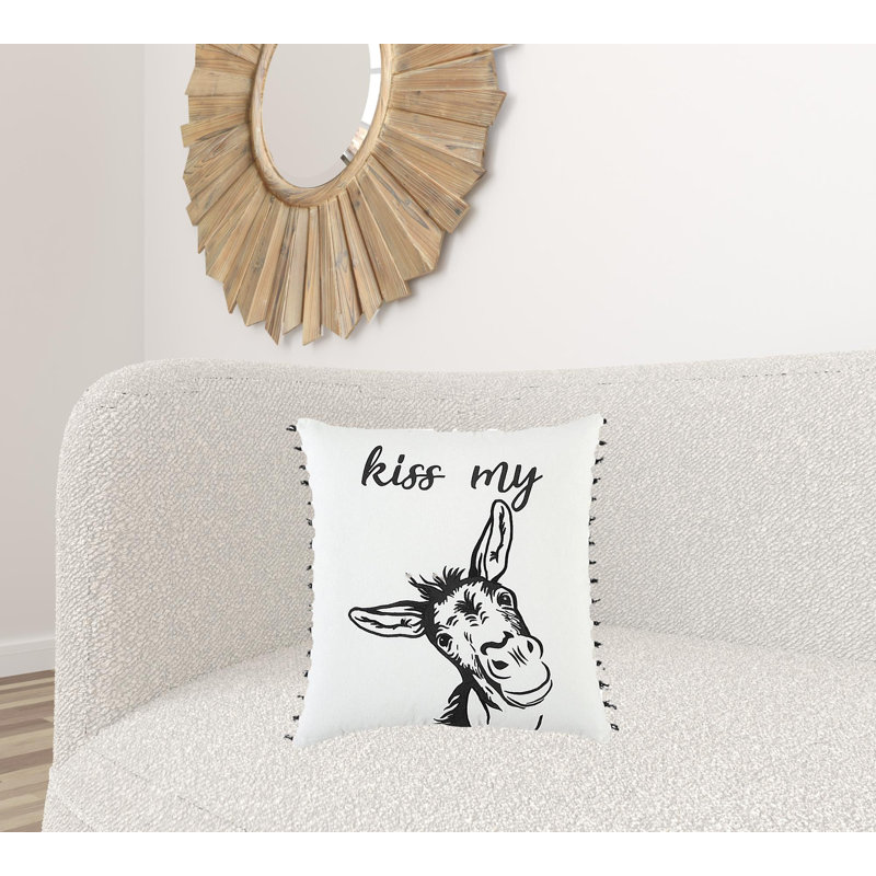 Coussin noir et blanc
