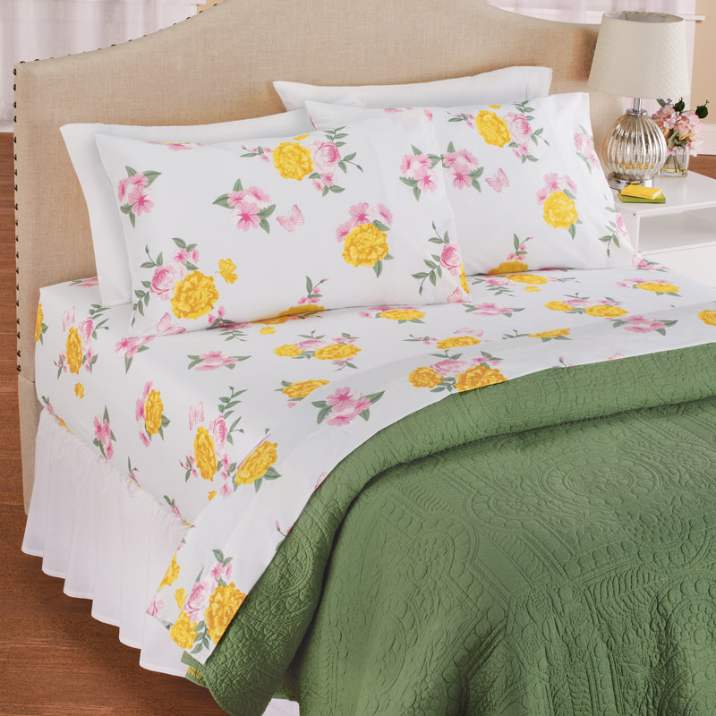 Ensemble de valises pour chambre d'amis, Ensemble de draps pour lit simple avec un drap-hou, Mauve / bleu