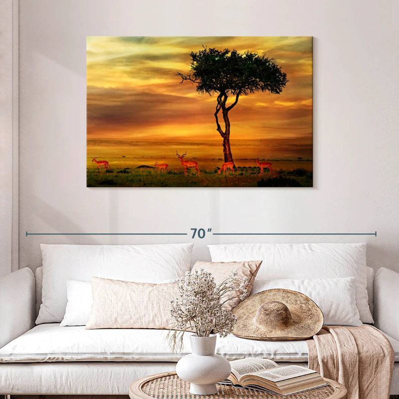 Brampt African Impalas, 30" H x 45" W