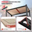 Étagère réglable en hauteur en métal Meaghann, tablettes de rangement robustes sans boulons-609522819-616611488