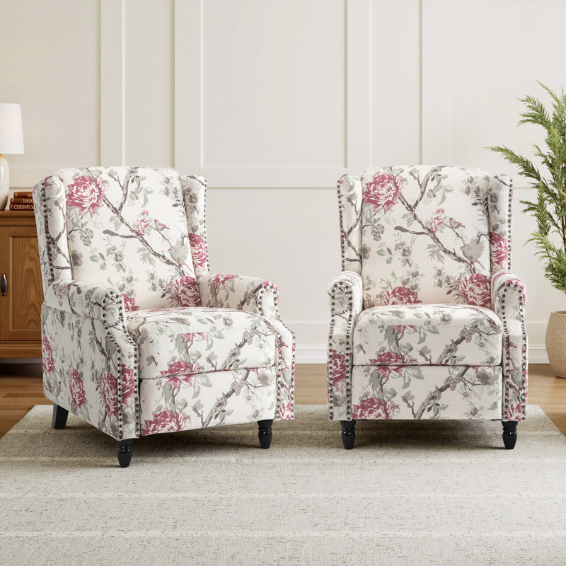 29.13cm Wide Standard Recliner, Pink Floral
