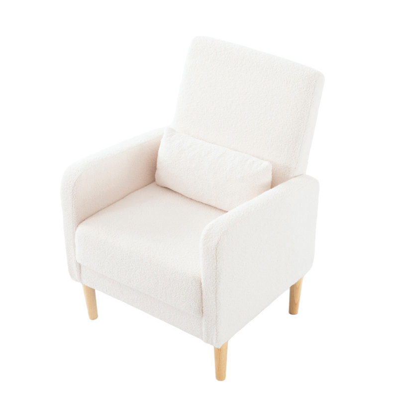 Chaise d'appoint Teddy Velvet Beige, Peluche beige