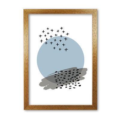 Abstract Circle with Dashes - Picture Frame Graphic Art Print on Paper