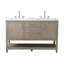 Meuble-lavabo double 54 po avec plateau en pierre reconstituée Stratford-1231319057