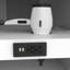 Meuble-lavabo simple blanc l 48 po x P 22 po Terrence avec barre d'alimentation et prise USB, plateau en pierre reconstituée, rangement pour tiroir, lavabo en céramique encastré -86965041-126676772