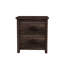 Table de chevet rétro à deux tiroirs, espace de rangement simple et généreux, noyer foncé