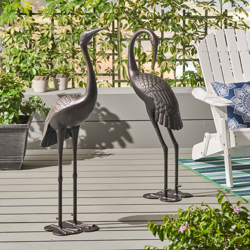 Lamar Dark Bronze 43 and 39 Inch Aluminum Outdoor Crane Set