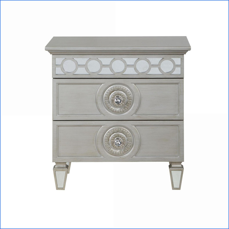 Table de chevet 2 tiroirs Modern Glam