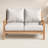 Brunswick 52'' Wide Rectangle Teak Loveseat with Cushions-228838473-151940973