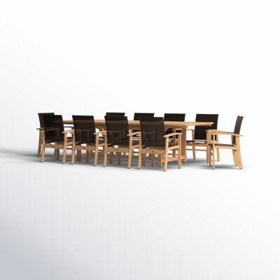 Anautica 118'' Rectangular 10 - Person Outdoor Dining Set