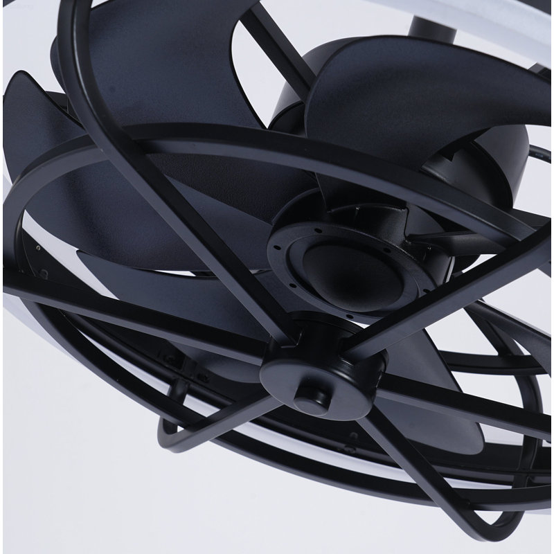Ventilateur de plafond encastré industriel à intensité variable 6 lumières à DEL Dimmable