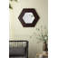 Miroir hexagonal 18,5 "x 18,5" avec cadre en bois massif-1098651341