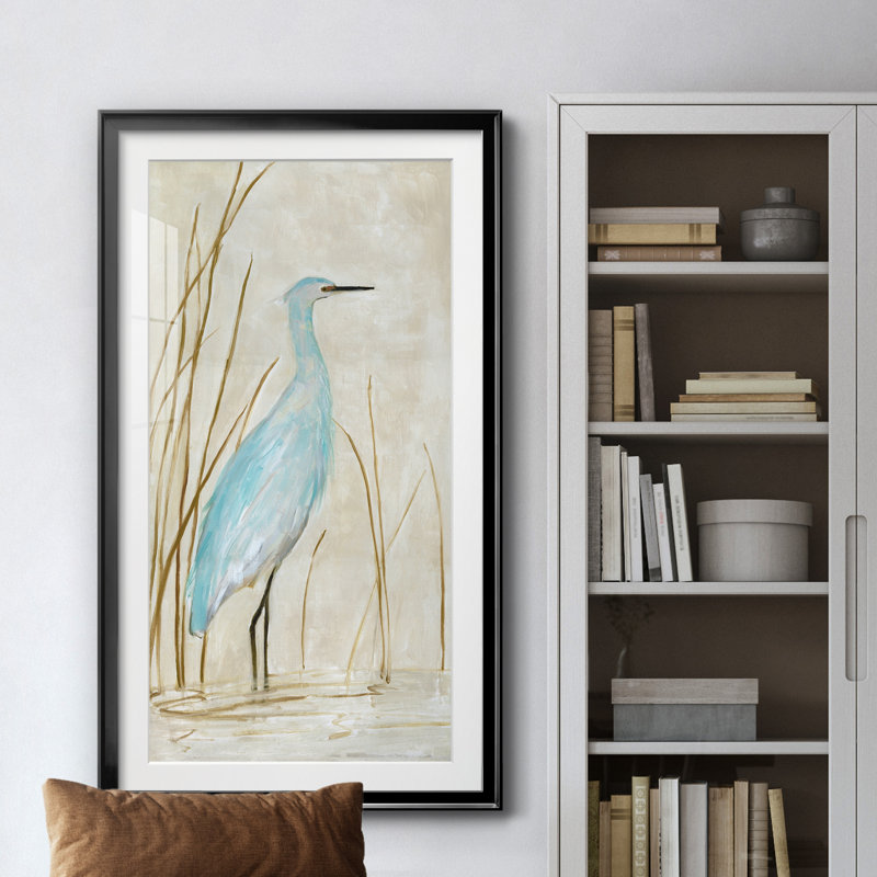" Soft Egret I ", Black Paper, 24'' H x 12'' W x 1'' D