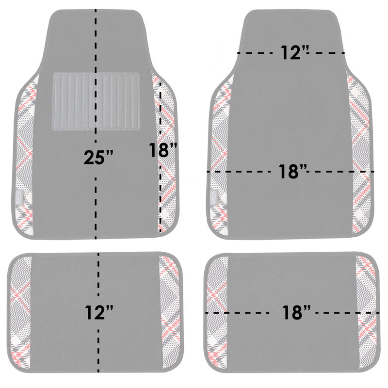 Ensemble de tapis de sol Tartan11, Beige
