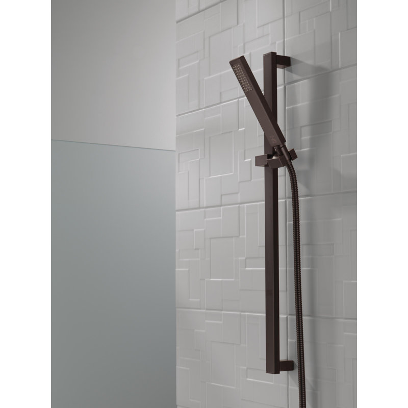 Vero Single Spray Hand Shower with Slide Bar, Handheld Shower Head, Slide Bar Hand Shower 1.75 GPM, Venetian Bronze