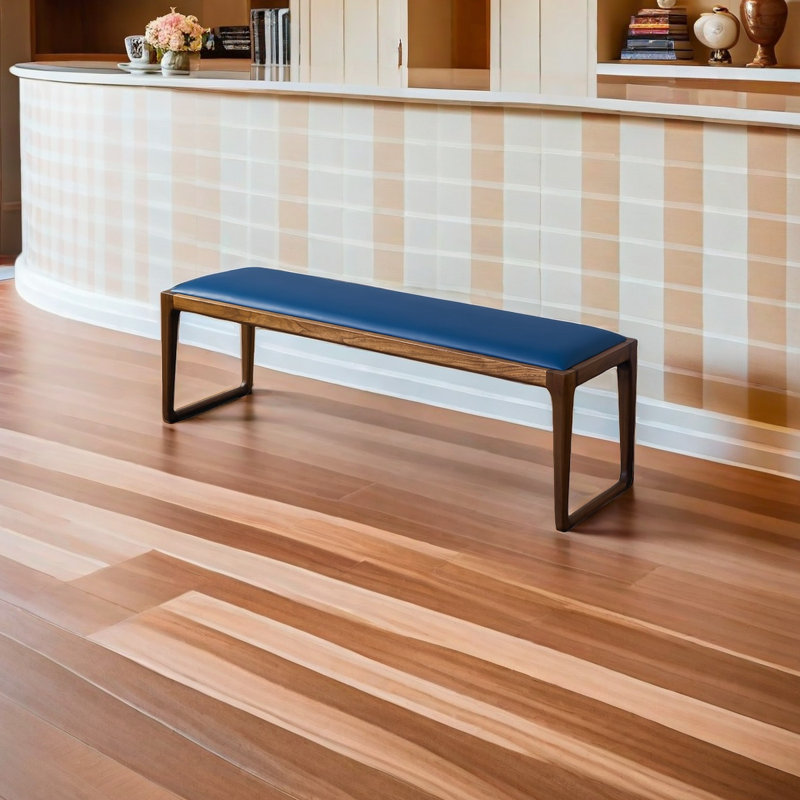 Banc rembourré Shaylen, Bleu