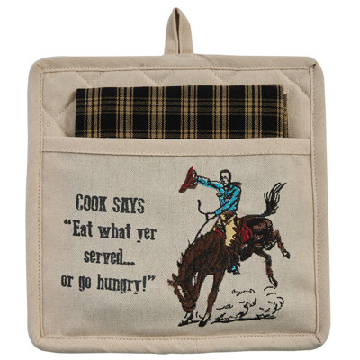 Park Designs Eat What Yer Served Pocket Potholder Set of 2