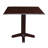 Solid Wood 36" Square Dual Drop Leaf Dining Table, Rich Mocha