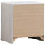 Table de chevet à 2 tiroirs avec poignées blanc côtier et bronze foncé mat, fonctionnalité de chambre à coucher, hauteur de 23,5 pouces avec design rectangulaire élégant pour le rangement, hauteur de l 21,6 po x profondeur 15,83 po-2058944532
