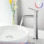 Robinet de lavabo pour salle de bain en nickel brossé-121638983