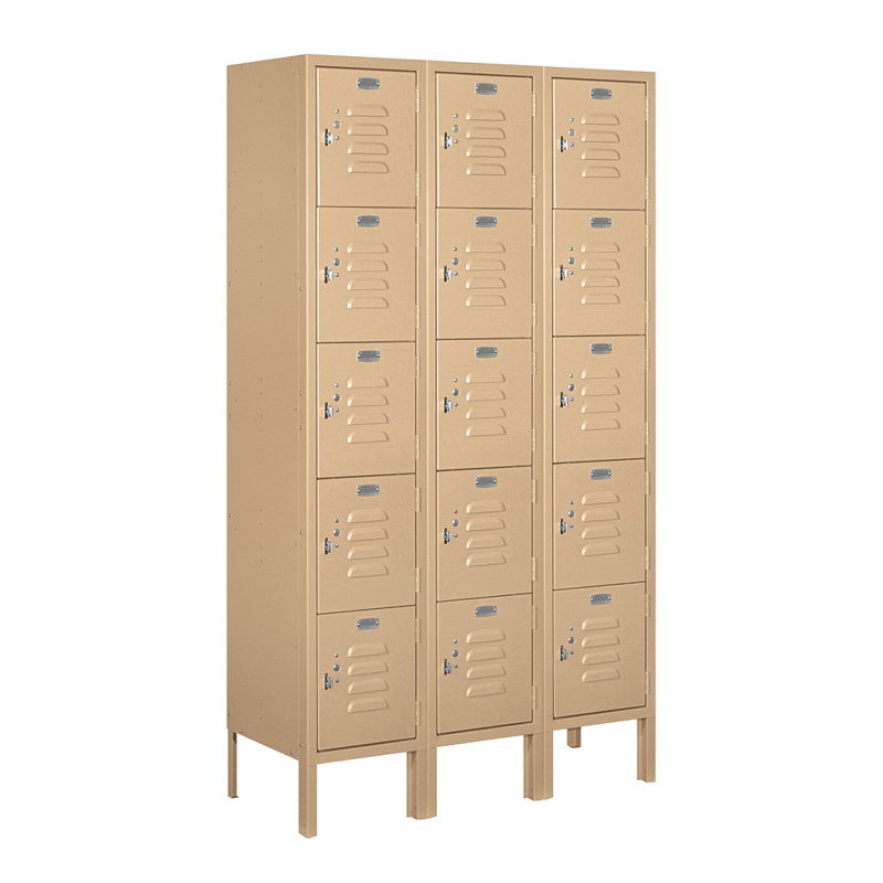Casier large à 5 étages pour 2 étages, H 66 po x l 36 po x p 12 po, Bleu