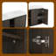 Meuble-lavabo autoportant en chêne fumé avec lavabos doubles, armoire de rangement spacieuse-1647444657